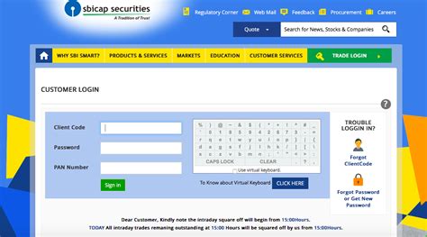 trade sbi login